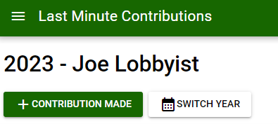 Lobbyist Contribution