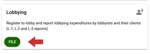 Lobbying dashboard