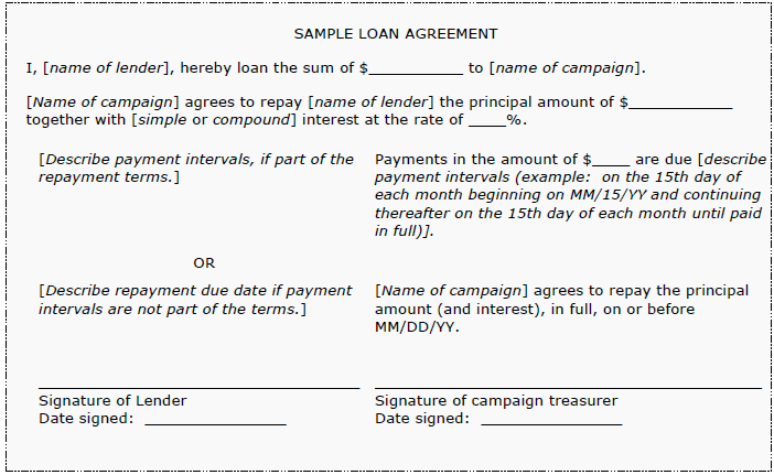 Sample loan agreement