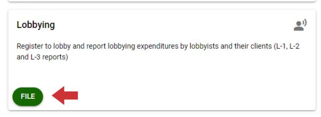 Lobbying dashboard